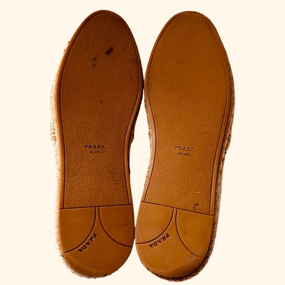 Prada Canvas Espadrilles in Beige and Black Canvas - Picture 7 of 12
